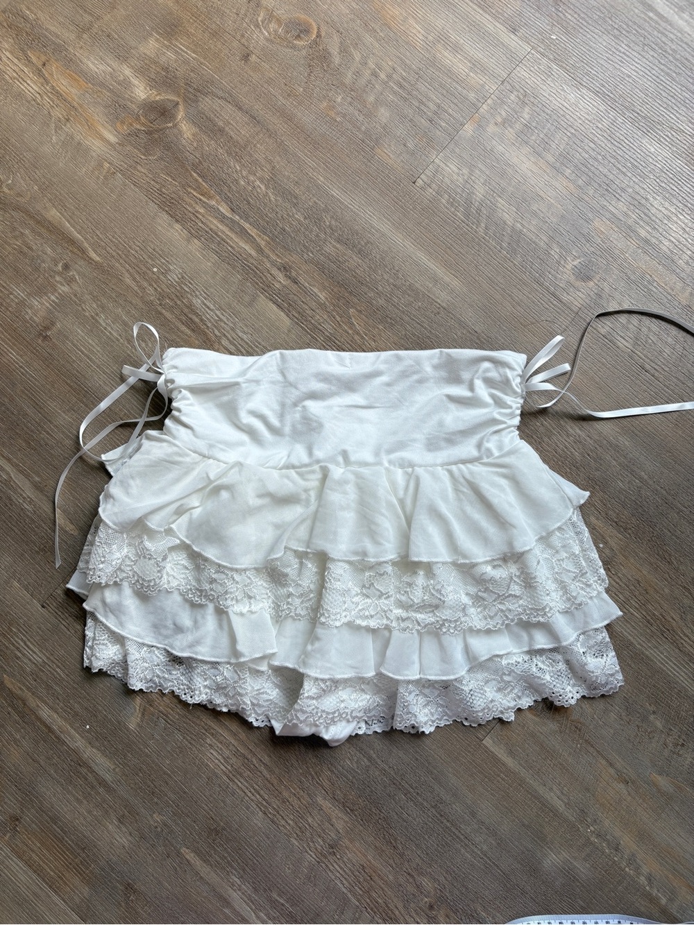 White Lace Ruffle Mini Skort | Fairycore Coquette Kawaii